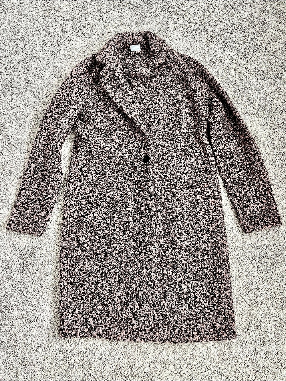 Jacqueline de Yong Teddy Coat in Tan & Black Like New